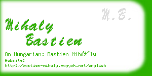 mihaly bastien business card